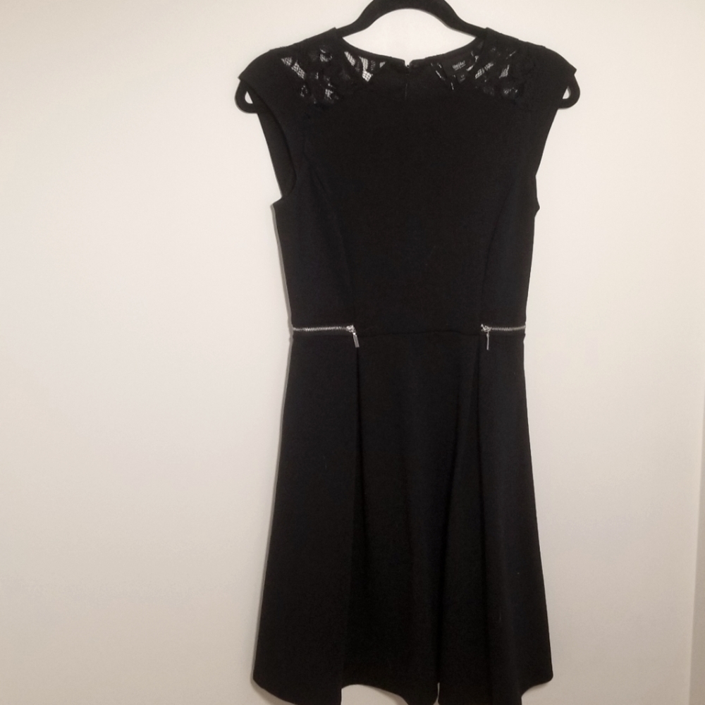 Black fit and flare dress